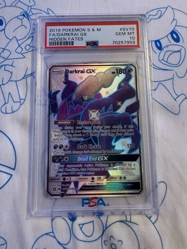 Darkrai GX SV70/SV94 Hidden Fates Shiny Vault Holo PSA 10 Gem Mint
