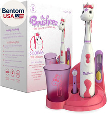 Kids  Electric Toothbrush Set - Safe  Effective for Ages 3 - Parent Tested  A