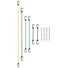 Standard Bungee Cord with Hooks Value Pack Assortment - 10 piece
