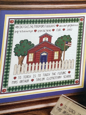 Schoolhouse Sampler Cross Stitch Pattern 4 Pages From Magazine