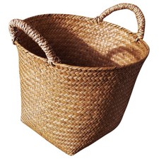 Bedroom Laundry Basket Wicker Storage Cube Decorative Dirty Clothes