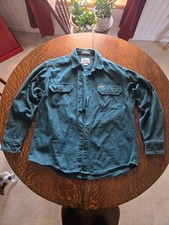 Woolrich Mens Shirt Sportsman Chamois Long-Sleeve Heavyweight Green XL