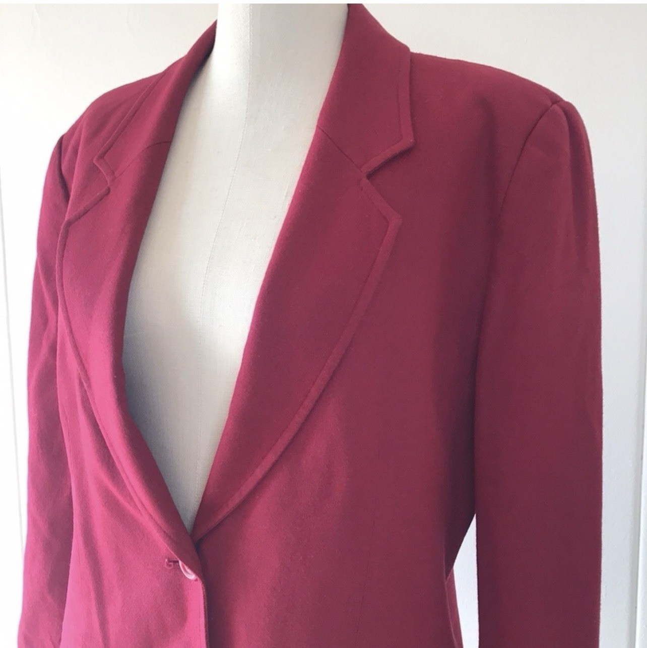 Pendleton Red Virgin Wool Notch Lapel Blazer Jack… - image 1