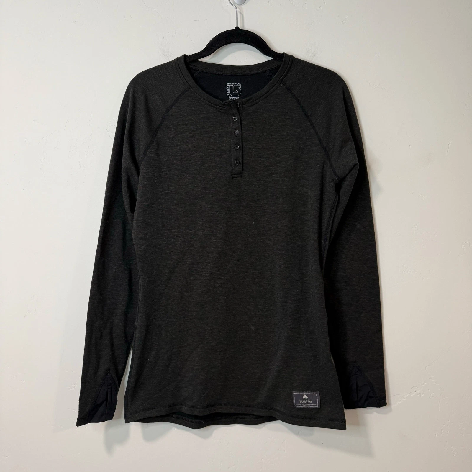 burton expedition wool henley top base-layer