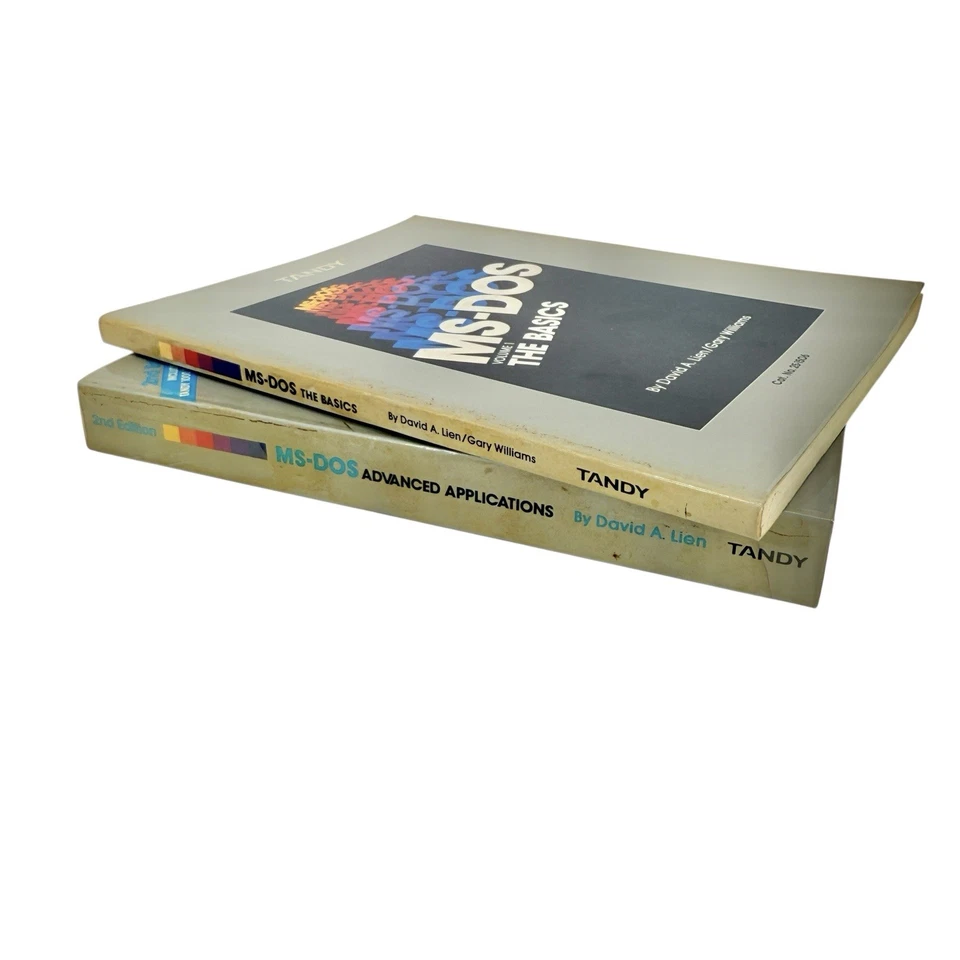 Tandy MS-DOS Vol.1 The Basics & Vol.2 Advanced Applications Book Manual Lot - Image 3 of 4