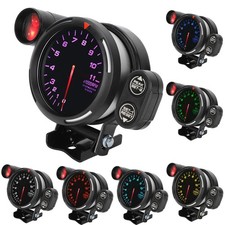 RPM Tacho Gauge,3.15in 80mm Car Tachometer RPM Gauge Meter 7 Color Highly Sen