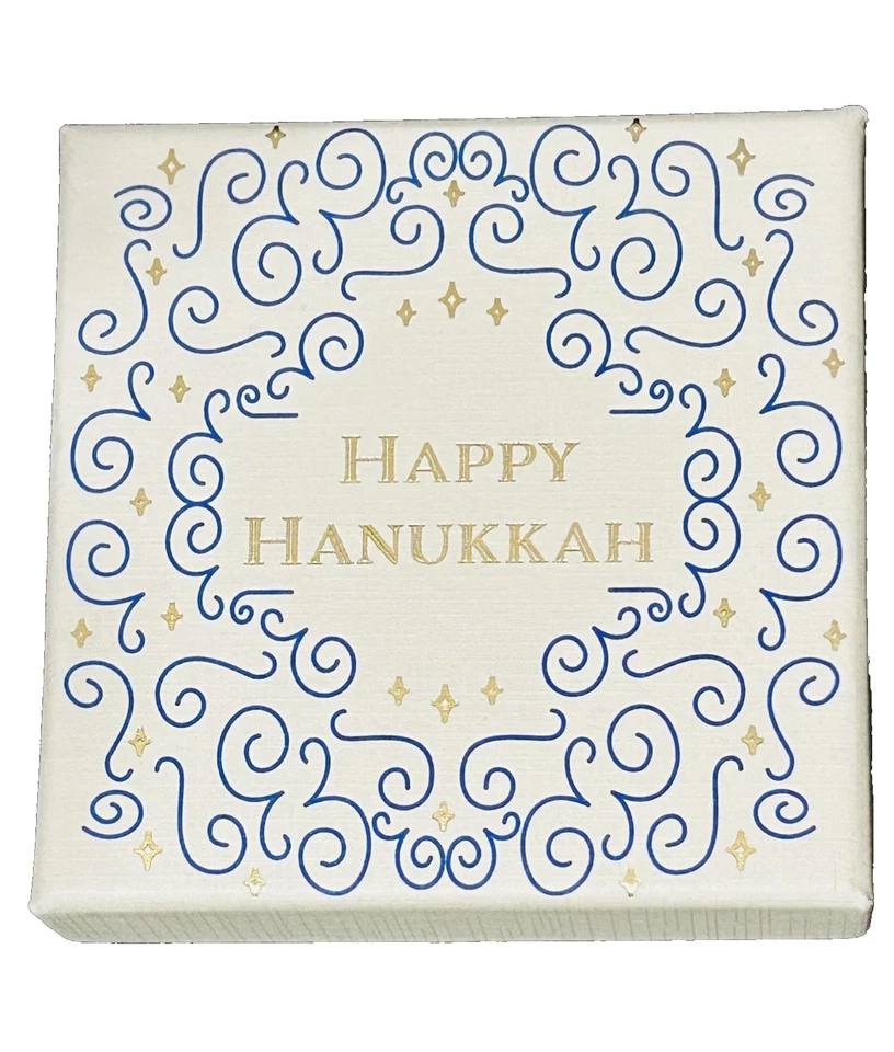 Pendientes de oro Hanukkah Menorá estrás poste nuevos en caja Foto 3 de 4