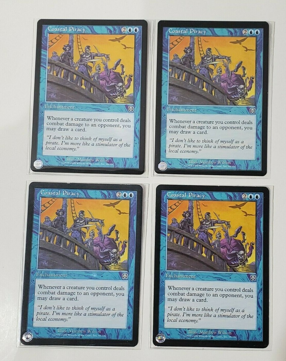 mtg piracy card Coastal Jumpstart 144 Regular Uncommon Whenever a creature you control deals combat damage to an opponent MTGNexus - Coastal Piracy
