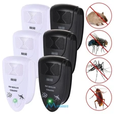 3/6Pack Ultrasonic Pest Reject Wide Range Electronic Repellent Rat Mice Repeller