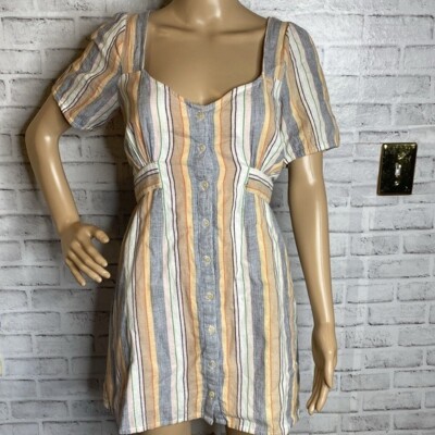 Cleobella Blake mini striped dress m medium short