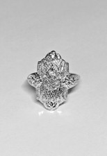 Anello vintage in argento sterling 1/6 CTW a grappolo di diamanti taglio singolo (G, VS)