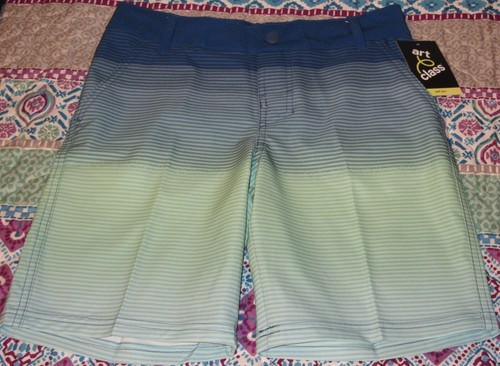 Lot 2 New ART CLASS Striped Hybrid Swim Trunks Shorts (Size 10 HUSKY) FREE S/H - Picture 2 of 7