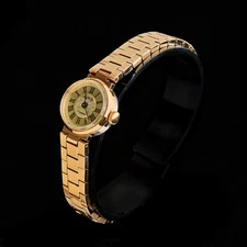 Vintage Soviet CHAIKA Women's Watch: Gold-Plated Mechanical Wristwatch