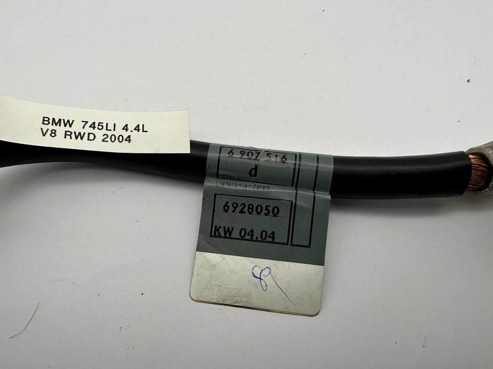 Cable terminal negativo batería maletero trasero OEM 02-08 BMW 745Li 75i 750Li 760Li Foto 3 de 4