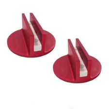 2pcs Car Universal Slotted Magnetic Jack Pad Pinch Weld Frame Rail Adapter Red