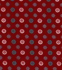 Flannel Fabric CRIMSON FLORAL TRELLIS Pattern 3 yds X 42 in 100 Cotton