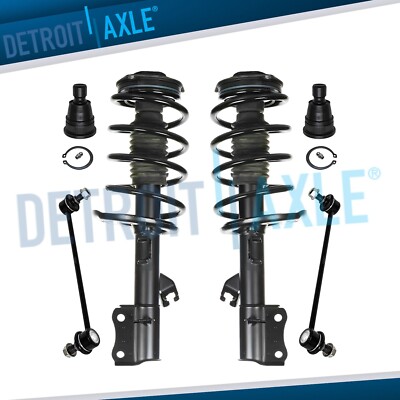 Front Struts & Coil Spring Sway Bars Ball Joints for 2014 - 2019 Nissan Sentra