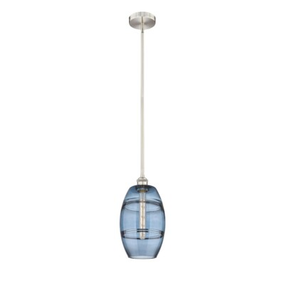 Innovations 616-1S Vaz 1Lt 8'' Stem Mini Pendant, SN/BL - 616-1S-SN-G557-8BL