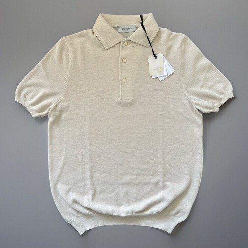 GRAN SASSO Italy Light Beige Knitted Stretch Cotton Polo Shirt RRP: £245.00 - Picture 3 of 9