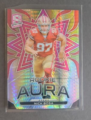 Nick Bosa 2019 Spectra Rookie Pink Aura Prizm Refractor #10/25 RC 49ers Rare