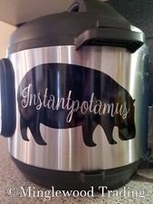 Instantpotamus Vinyl Decal Sticker | Crock Pot Hippo Instantpot