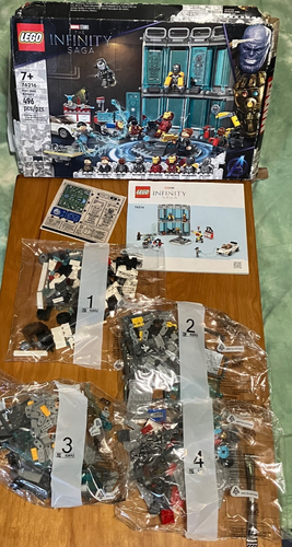 Lego 76216 Iron Man Armory Marvel Avengers Infinity Saga Damaged Box NO Figures - Picture 2 of 16