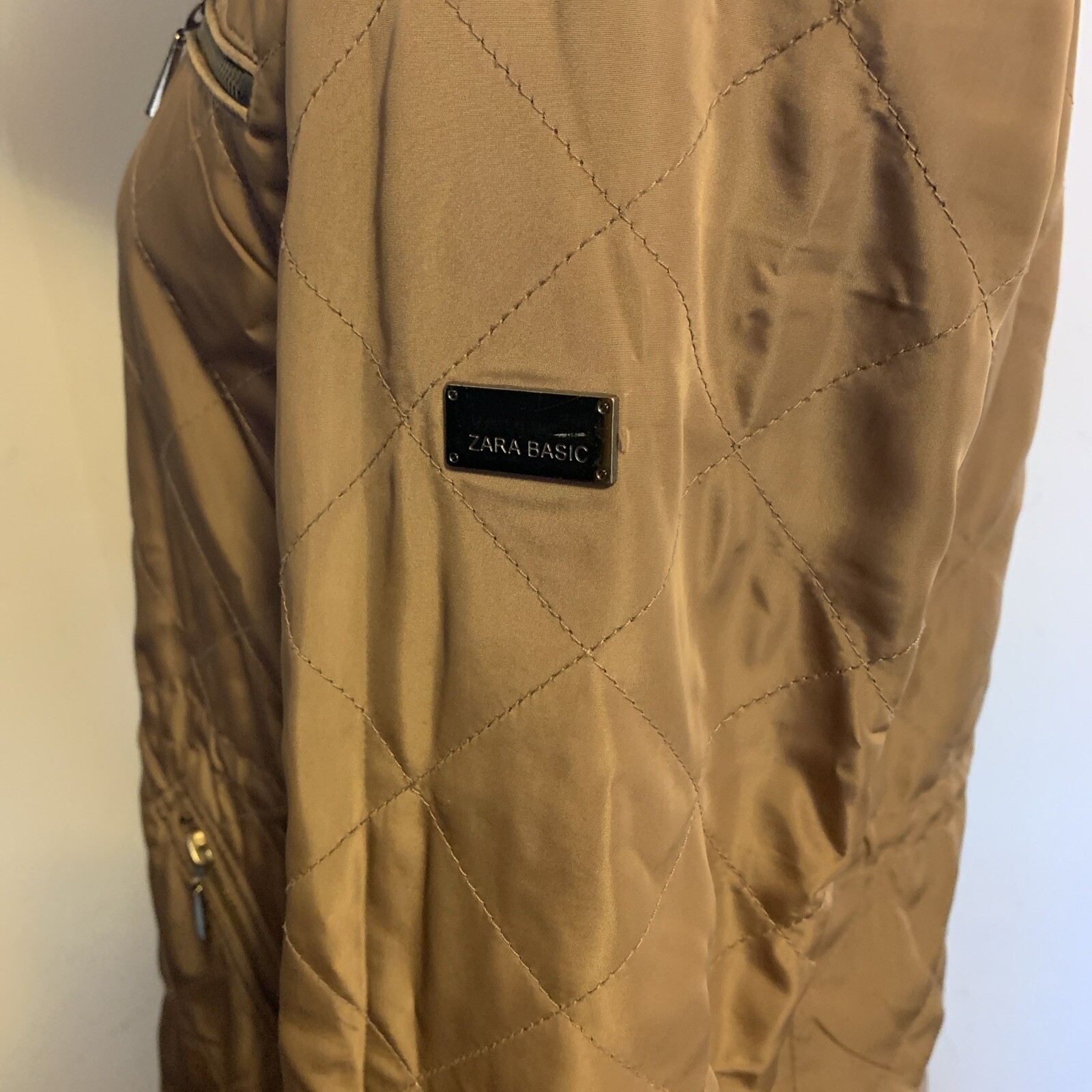 Zara Basic Women’s Jacket With Removable Hood Tan… - image 4