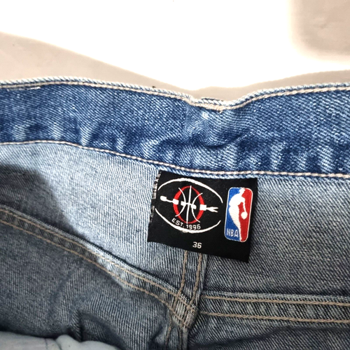 NBA UNK Jeans Teams Logo Men Size 36 L32 Basketball NBA Blue Straight Leg NWT - Picture 14 of 18