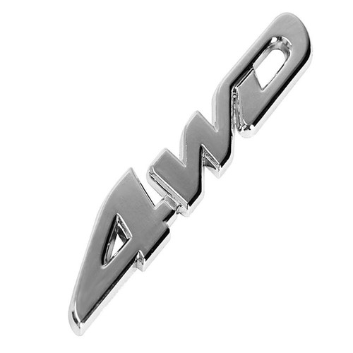 4WD V6 V8 Stylish Sport Car Auto Badge Emblem Rear Trunk Metal Sticker Decor 1#