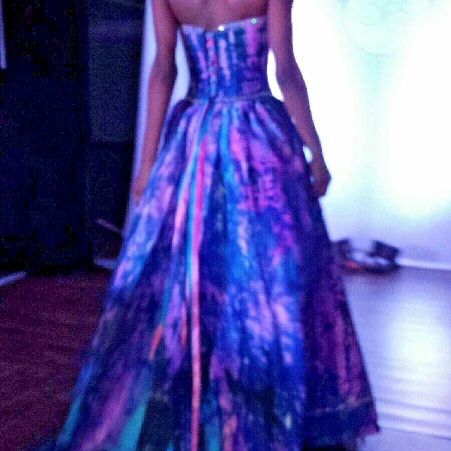 Turquoise And Purple Wedding Dress