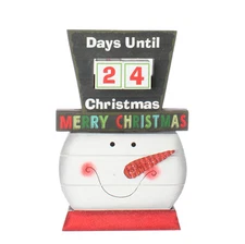 RAZ Imports~12" Christmas Snowman Head Countdown Calendar~Ornament/Advent/Block