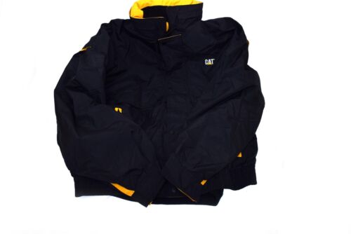 Vintage Cat Caterpillar Men's Black Gold Summit Jacket XL Fleece Lined  - Picture 1 of 6