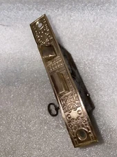 Antique  Reading Windsor Polished Brass Mortise Lock & Skeleton Key