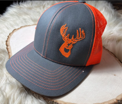 #ad #ad Pacific Headgear Deer BallCap Orange Gray Adjustable Snap Back Hat Cap NWOT $10.00