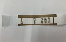 Currency Straps-Self Sealing Money Bands, 5000 Brown, 100 pack, by NF String