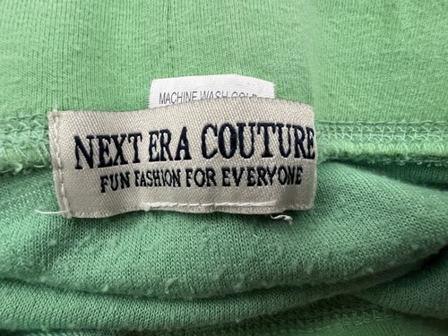 Next Era Couture Skirt Green Ruffled Bottom 80's Style Size Large Y2K Retro - Afbeelding 7 van 8
