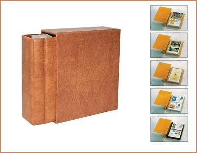 SAFE-7897-Compact-Album-Ringbinder-Luxus-Skai-Universal-Braun-+-Kassette-leer