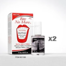 2 Bottles SuperNail Bite No More 0.5oz/14ml - Stop Nail Biting 
