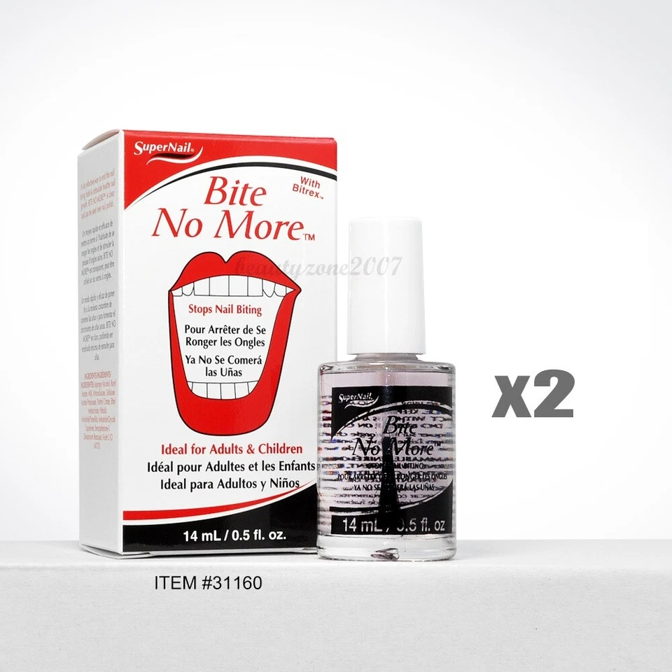 2 Bottles SuperNail Bite No More 0.5oz/14ml - Stop Nail Biting