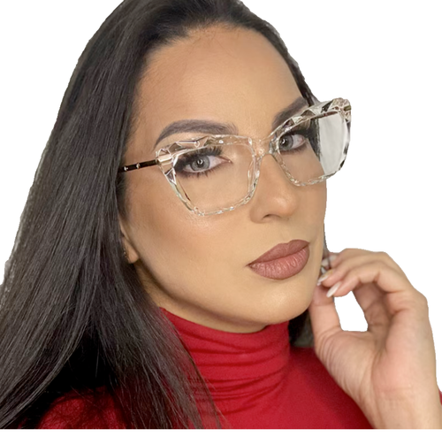 😎 Annie Full Rim M Rectangle Crystal Clear Eyeglasses Frames 40-54-137 mm - Picture 10 of 15