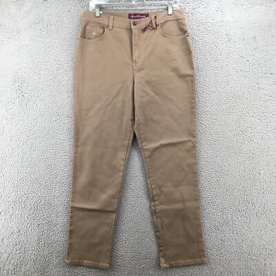 Gloria Vanderbilt Amanda Straight Leg Jeans Womens 12 (actual 32x30) Brown NEW