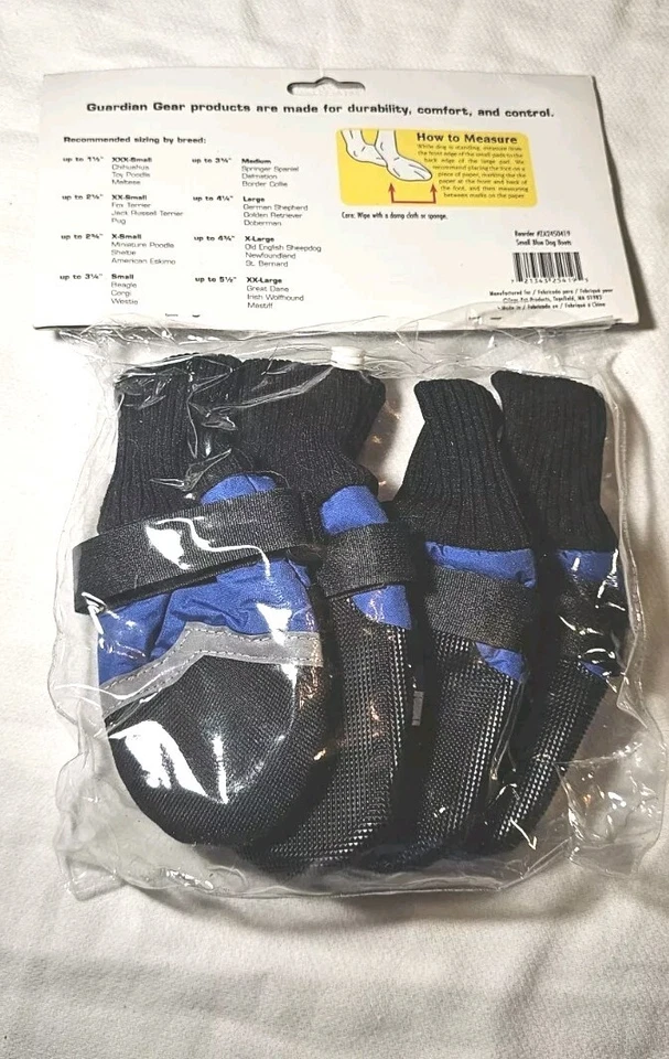 Guardian Gear Botas para Perros Pequeñas AZUL/NEGRO) NUEVAS Foto 4 de 4