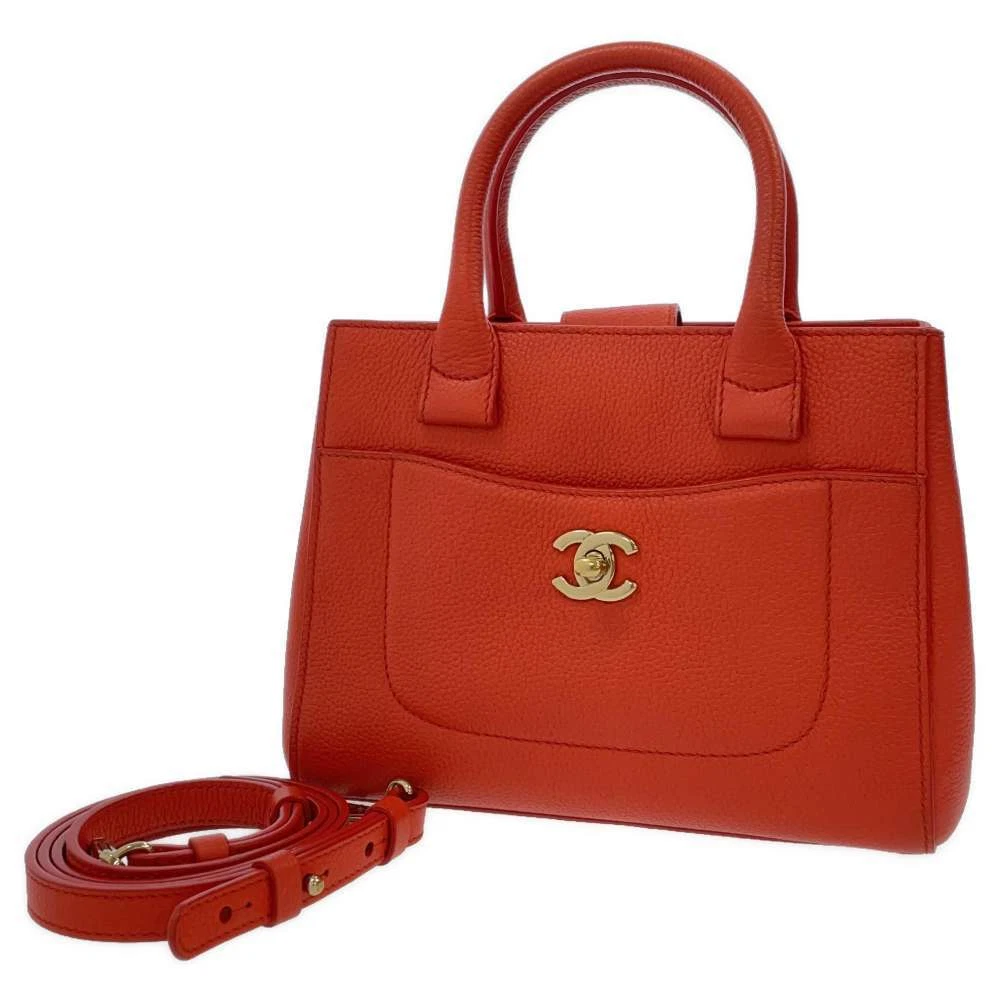 CHANEL Neo Executive Tote Size Small Leather Red A69929