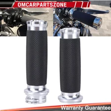 1" CNC Motorcycle Handle Bar Hand Grips w/ Cable for Harley Honda Yamaha Suzuki