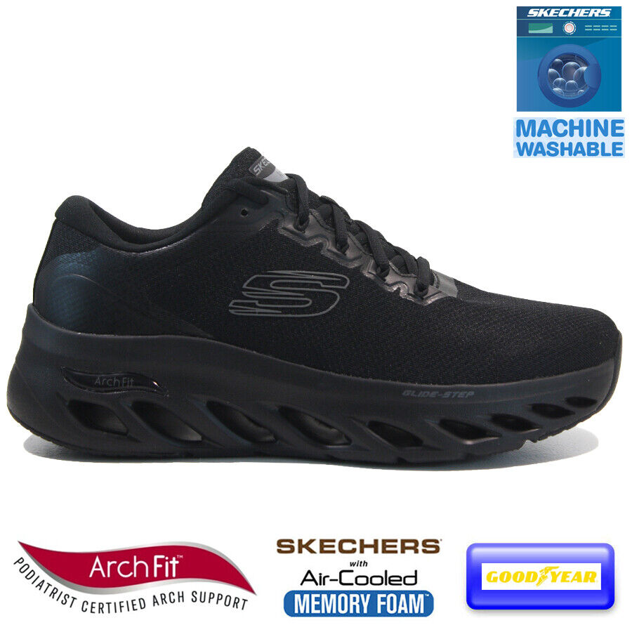 MENS SKECHERS TRAINERS ARCH FIT MEMORY FOAM FITNESS WALKING RUNNING SHOES  SIZE