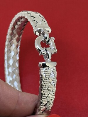 Neu Sterlingsilber geflochten italienisches JCM Jacmel Mauritius Armband 17 G