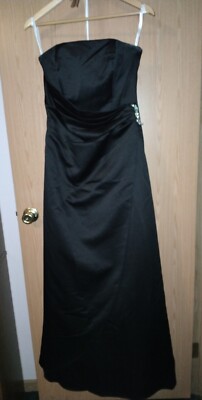 Woman's Long Black Formal Dress David's Bridal Size