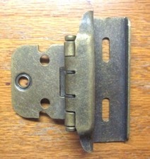 Ajax 5139 USA Wrap Frame Cabinet Door Hinge 1/2" O'lay Brass 5 Barrel Self Close