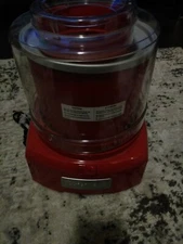 Cuisinart ICE-21 Red Frozen Yogurt Ice Cream & Sorbet Maker Works Nice electric