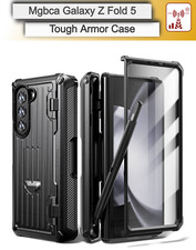 Mgbca Armor Luxury Rugged Case For Galaxy Z Fold5, Shock-Proof, Screen Protector